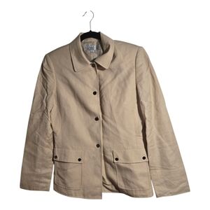 Linen Blend Tahari ASL Jacket With Snap Buttons